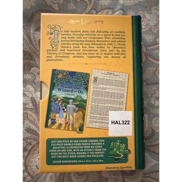 Professor Puzzle The Wonderful Wizard Of Oz Puzzle Library Double-Sided Sealed - Picture 2 of 2
